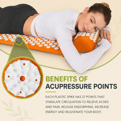 Acupressure Mat & Pillow Set- Guaranteed relief