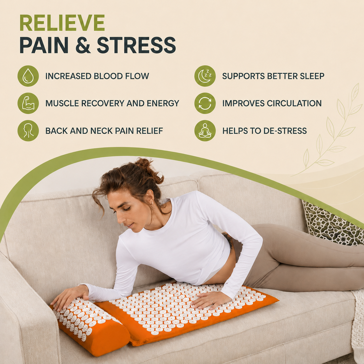 Acupressure Mat & Pillow Set- Guaranteed relief